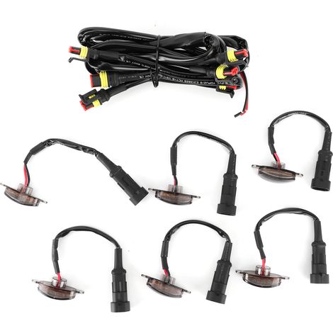 Wasserdichte LED-Tagfahrlichter für Ford F150 SVT Raptor 2004-2019, Nebelscheinwerfer mit Blinkern, rotes Licht, Dual-Optik-Kit, kompatibel mit Fernlicht. (1/5)
