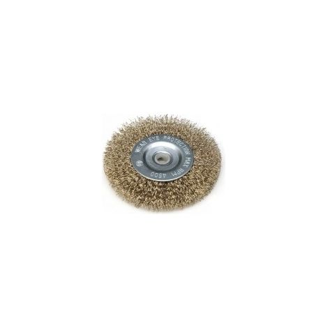Spazzola a disco in filo di ottone 150 mm, diametro foro 16 mm