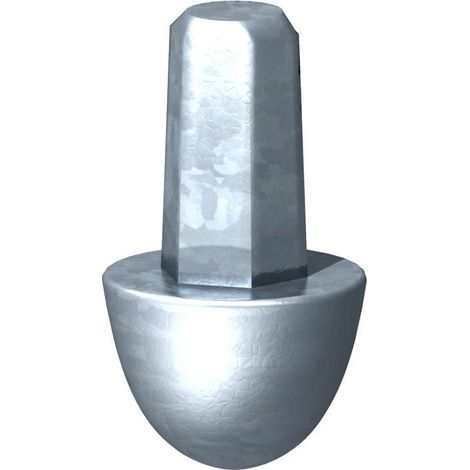 OBO Bettermann Pica de tierra para electrodo OMEX 25mm Acero fundido galvanizado en caliente, 3041255