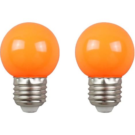 E27-Glühbirnenfassung, 2 W, Edison-LED-Glühbirne, orangefarbene Glühbirne für Golf, Terrasse für Partys, Weihnachten, 10er-Pack [Energieklasse E]