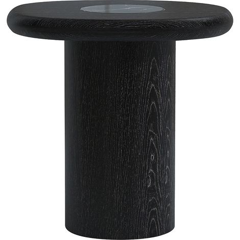 Tavolino in marmo e impiallacciatura in quercia Nero - MARSULA