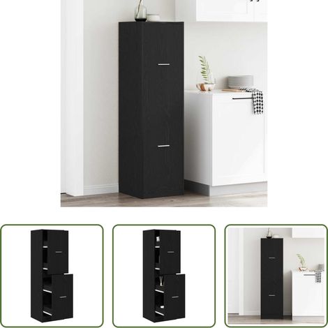 vidaXL Meuble de rangement - Cabinet de Pharmacie Chêne noir 40 x 41 x 144.5 cm (1/5)