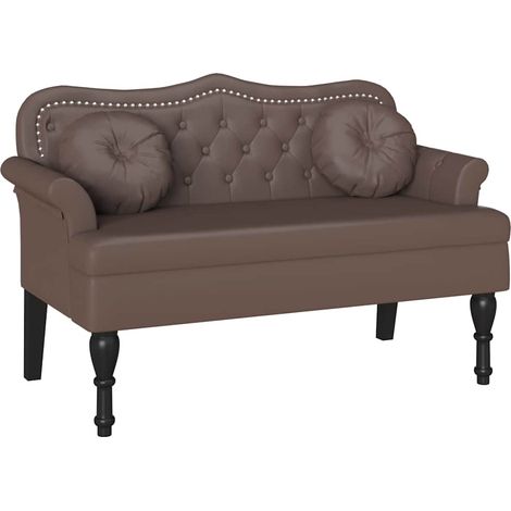 Chesterfield Bench Brown 120.5 x 65 x 75 cm Faux Leather vidaXL