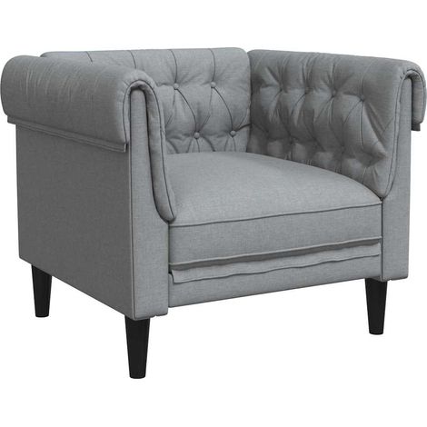 Sofá Gris Claro 78,5 x 74,5 x 74,5 cm Poliéster vidaXL