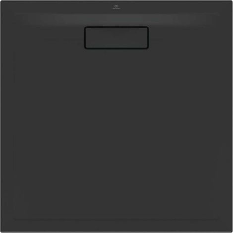Ideal Standard – Receveur de douche à encastrer 800x800 mm – Ultra fin noir – Acrylique sanitaire – Évacuation 37L/min – Installation au sol ou encastrée (1/3)