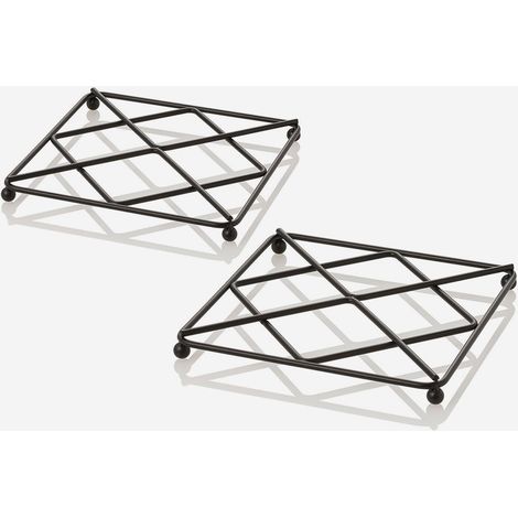 Set aus 2 Metall-Topfuntersetzern 22x18 Diamond