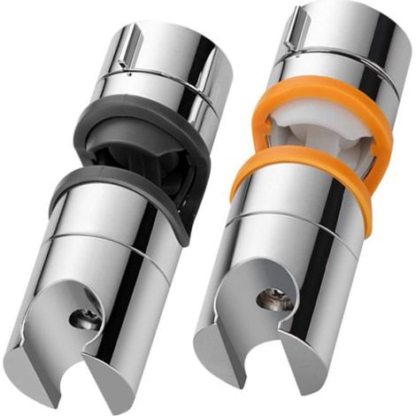 Lot de 2 supports de pommeau de douche de 22 à 25 mm de diamètre, en ABS, réglables, pour barre de douche coulissante.