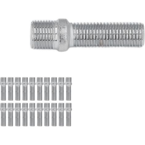 20 adaptateurs de vis de conversion pour goujons de roue, tige de 32 mm, pour TT A3 S3 A4 S4 A5 S5 A6 S6 A8 A7 S7 Q5 Q7 SQ5 M14x1,25-M12x1,5 (1/5)