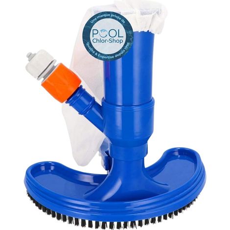 Aspirateur de piscine Jet Vac avec brosses - Principe Venturi - À raccorder au tuyau d'arrosage - avec filet pour un nettoyage optimal (1/5)