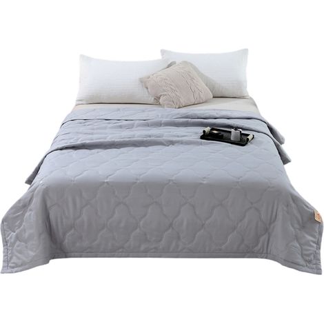 1 Couette coton lavé imprimé, respirante réversible, douce lavable, lit king size (1/5)