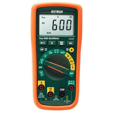 Extech EX350 Multimètre numérique CAT III 600 V Affichage (nombre de points): 4000 W096081 (1/4)