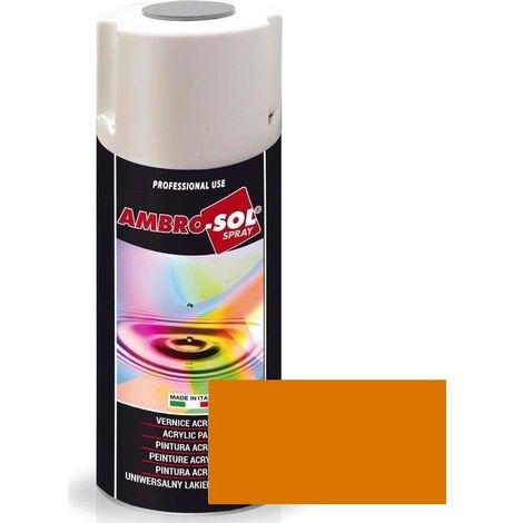 spray de pintura acrílica. ral 2000. acabado brillo. aerosol. 400 ml - ambrosol