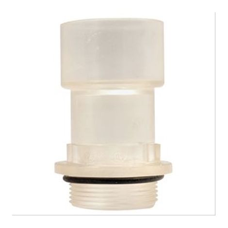 Douille de flexible transparente M1''1/2 x manchon Ø50 mm