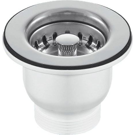 Bonde de lavabo Belfast chromée de 85 mm - compatible avec un trou de 60 mm (1/5)