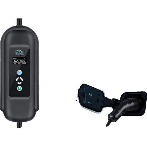 Tragbares Ladegerät für Elektrofahrzeuge, einstellbare Leistung, Verzögerungsfunktion, 11 kW Typ 2 (1/2)