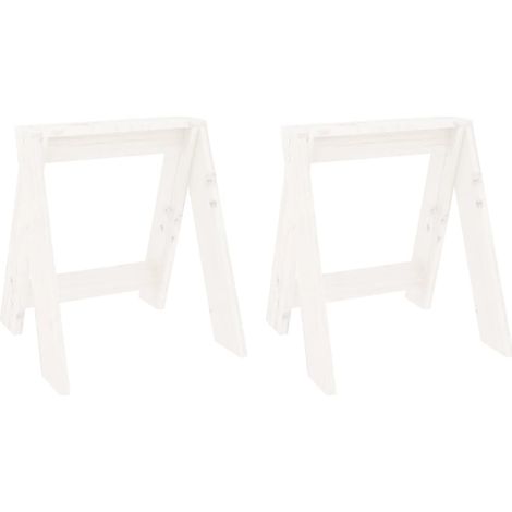 Maison Exclusive - Sgabelli 2 pz Bianc40x40x45 cm in Legno Massello di Pino
