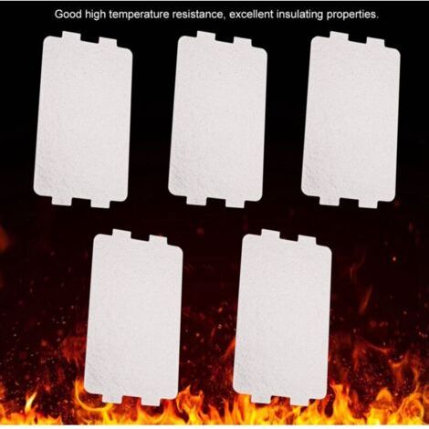 5 Coperchi di ricambio per forno a microonde, in foglio di mica, con guida per microonde, universali (11,7 x 6,35 cm)