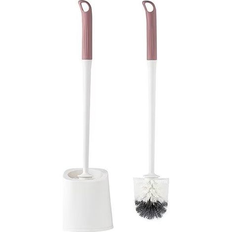 Brosse Toilettes WC Matériaux Résistants Design Moderne Brosse Fixe et Durable pour Hygiène Parfaite – Rose (1/2)
