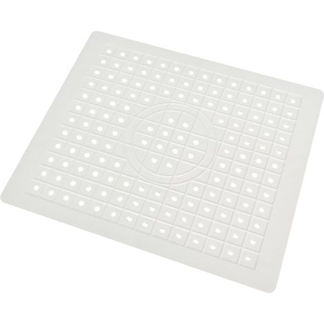 Bardusch-Tapis évier caoutchouc 31,5×26,2 cm blanc, antidérapant/pliable, anti-rayures. (1/4)