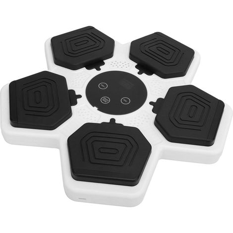 Machine de boxe musicale pour enfants, Fitness interactif, cible de poinçonnage intelligente, tampon mural pour intérieur et maison, blanc (1/5)