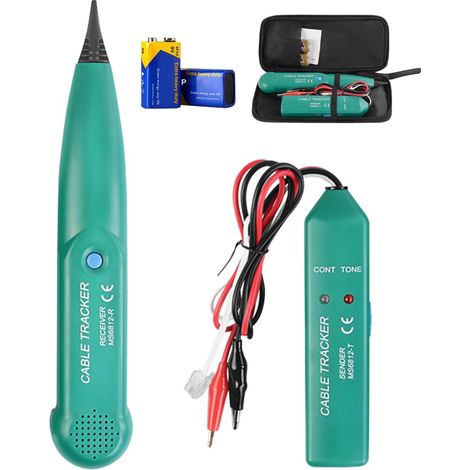 Rilevatore di cavi elettrici, localizzatore di cavi, localizzatore di cavi portatile, tester di cavi telefonici, per localizzare cavi di rete e linee telefoniche (1/5)