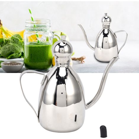 Ölflasche aus Edelstahl, Küchen-/Esszimmer-Ölflasche, großer Behälter für Öl und Essig, Speiseölflasche J11973R 1L (1/5)
