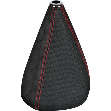 Premium Sport, cuffia leva cambio in pelle perforata - Nero/Rosso (1/3)