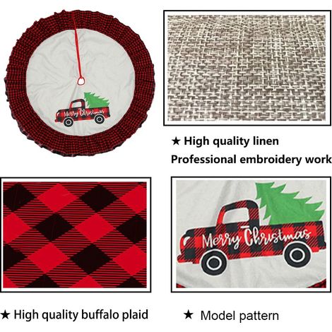 Tapis de sapin de Noël décoratif pour une fête de Noël joyeuse - Style 1 (1/3)