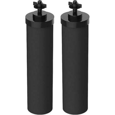 Lot de 2 filtres à charbon actif de 7 pouces, remplacement pour filtre à eau, filtre à charbon actif noir, compatible avec la plupart des filtres à gravité (5,08 cm par paquet) (1/4)