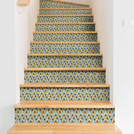 Stickers adhésifs escalier carrelages contremarche - ALGOT - 2 bandes de 15x105cm (1/3)
