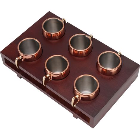 Ensemble de mugs Mule résistants à la corrosion, faciles à nettoyer, mug à cocktail Moscou de 6 cl à isolation thermique avec étagère pour bar (1/5)