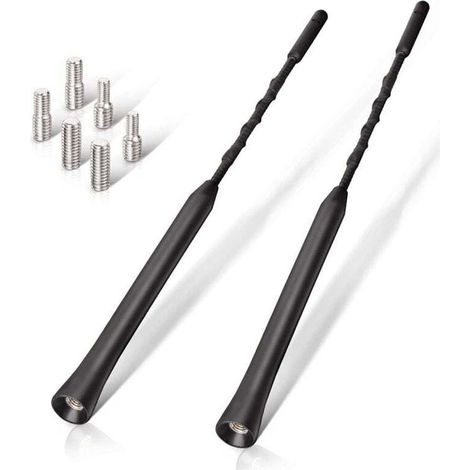 Antenne Voiture FM Dab Antenne Autoradio Antenne Voiture de Toit 2 pièces 23cm Remplacement Universelle Antenne Auto avec Fonction de Réception FM/Dab Puissante, Non original