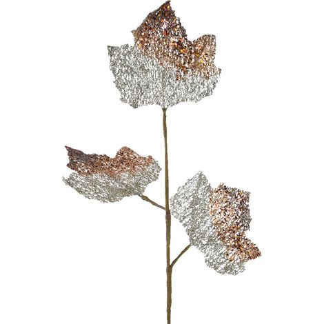 Ramo decorativo natalizia, color marrone, decorazione per interno ed esterno da 70 cm