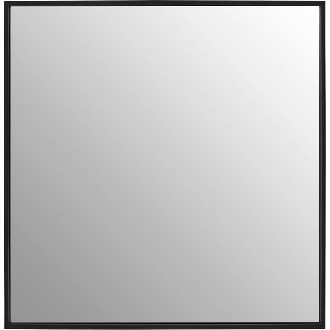 Interiors by Premier Contemporary Black Small Square Wall Mirror, Reflective Wall Mirror, Versatile Antique Mirror for home (1/5)