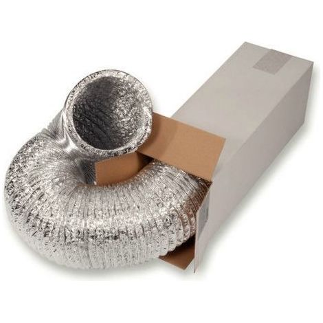 Gaine VMC flexible 150mm – Longueur 10m – GAINE15010M – 2 couches aluminium – Classement au feu M0 – Pour systèmes de ventilation
