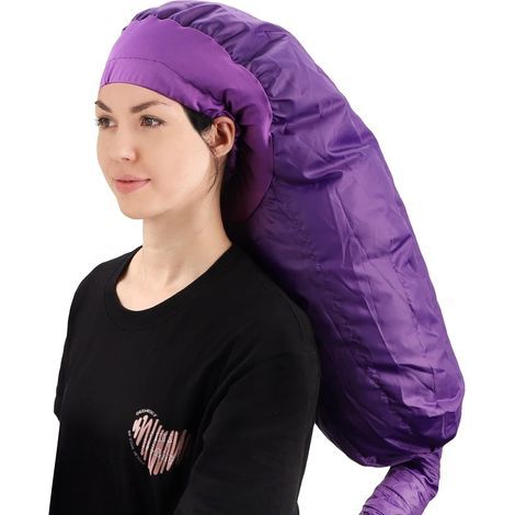 Hair Dryer Helmet, 1m Extendable Hose, Purple Heating Cap, For Oil and Curl Care (1/5)