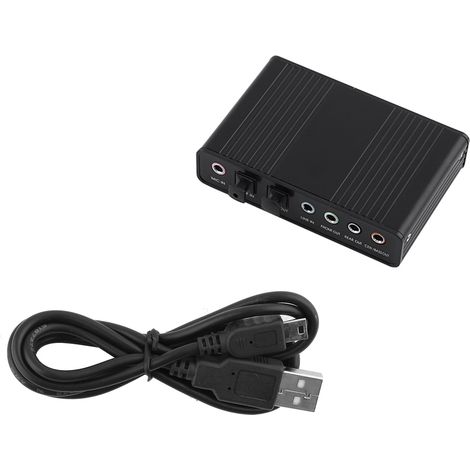Carte Son Externe USB 6 Canaux avec Sortie Audio Numérique Optique SPDIF pour PC