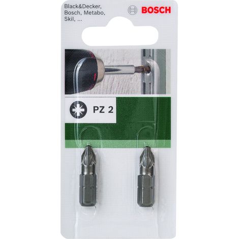 Standard-Schraubendreher-Bit PZ Kreuzschlitz Pozidriv PZ 2 BOSCH 2609255923 (1/2)