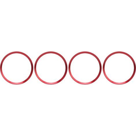 Garniture de moyeu central de roue de voiture, couvercle décoratif rouge de remplacement pour Honda Civic 10e génération 2016 – 2019 4 pièces (1/5)