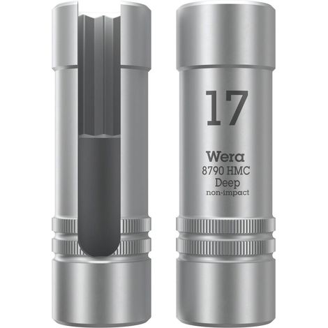 Wera 8790 HMC Deep Steckschlüsseleinsatz mit Ausschnitt am Schaft, mit 1/2"-Antrieb - 05138007001