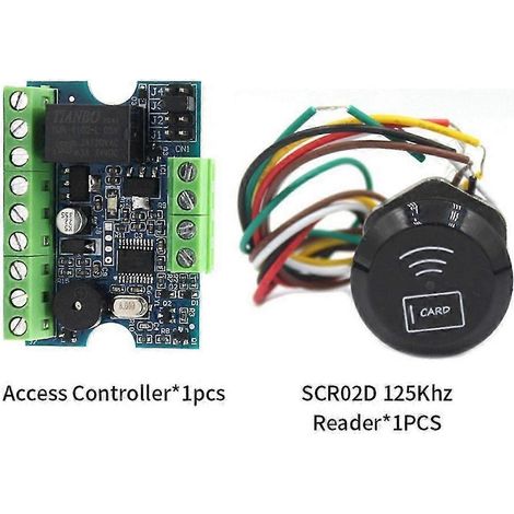 Kit de système de contrôle d'accès à verrouillage magnétique 12 V avec lecteur de cartes Touch Memory™ et carte de contrôle d'accès PCB E (1/3)