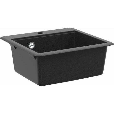 Sink Black 470 x 440 mm Granite vidaXL