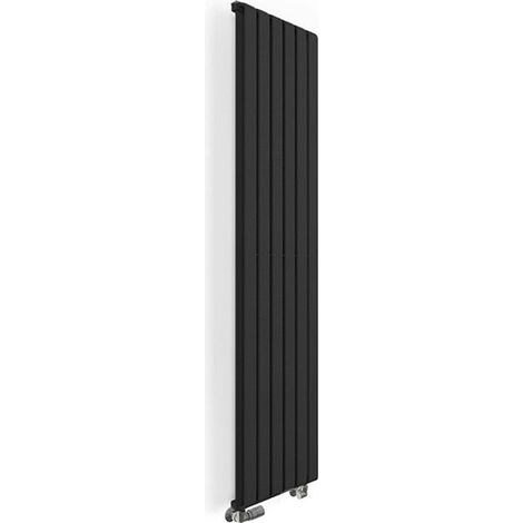 Heizkörper für Warmwasser, schwarz, 1200mm hoch und 525mm breit - 1038 Watt - WAR1200/525ZXN (1/5)