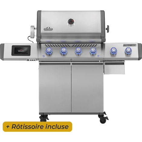 Barbecue à gaz Prestige PRO 500 + Sizzle Zone + Brûleur arrière - Connecté - Inox (1/5)