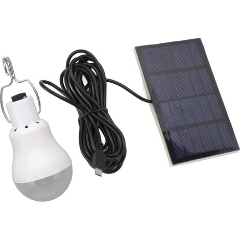 Tragbare, wiederaufladbare Solar-LED-Lampe für den Einsatz im Freien, beim Wandern, Angeln, Campen und im Zelt. (1/5)