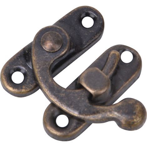 30 fermoirs en fer forgé de style vintage, adaptés aux boîtes cadeaux à bijoux, 3,2 x 2,8 cm, fermoir à ouverture gauche couleur bronze. (1/3)