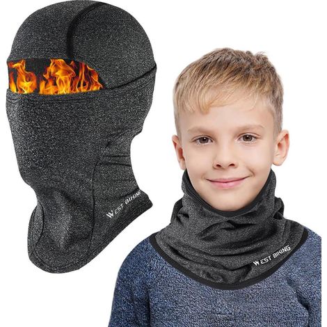 Kinder Sturmhaube Winter Fleece Winddicht Warm Skimaske Radfahren Gesichtsmaske unter Helm (1/5)