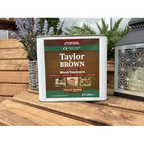 Charles Taylor Garden 2.5 Litre Taylor Brown Wood Preservative Oil Treatment