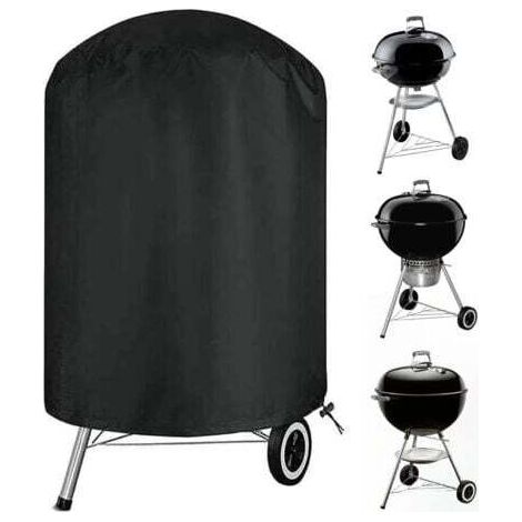 Holzkohlegrillabdeckung, wasserdichte und robuste Abdeckung für den Außenbereich, runde Grillabdeckung, passend für die meisten Holzkohlegrills – 70 x 70 cm