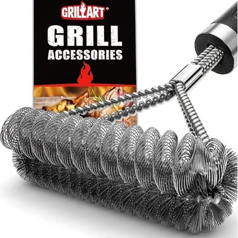 Brosse de nettoyage pour barbecue sûre et efficace, brosse de nettoyage de 45 cm adaptée aux barbecues à gaz, vitrocéramiques et à charbon, accessoires pour barbecue (1/5)